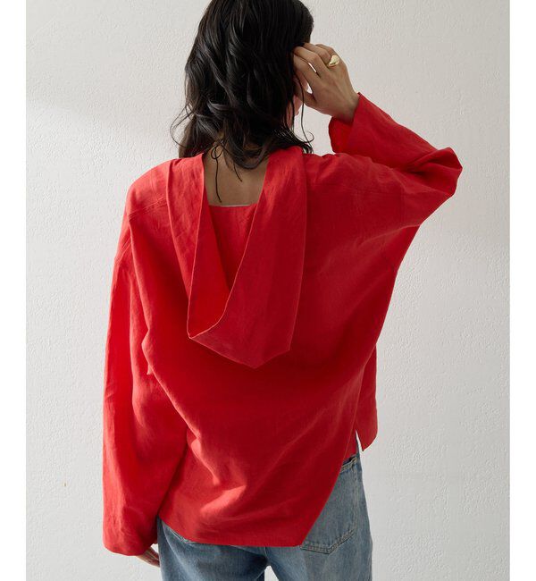  「リネンフードプルオーバー」|シャツ・ブラウス|