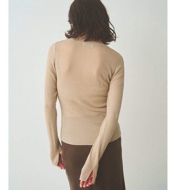  「シアーリブニットプルオーバー」|ニット・セーター|