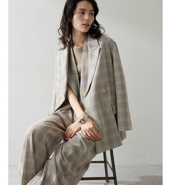  「コットンチェックテーラージャケット」|テーラードジャケット|