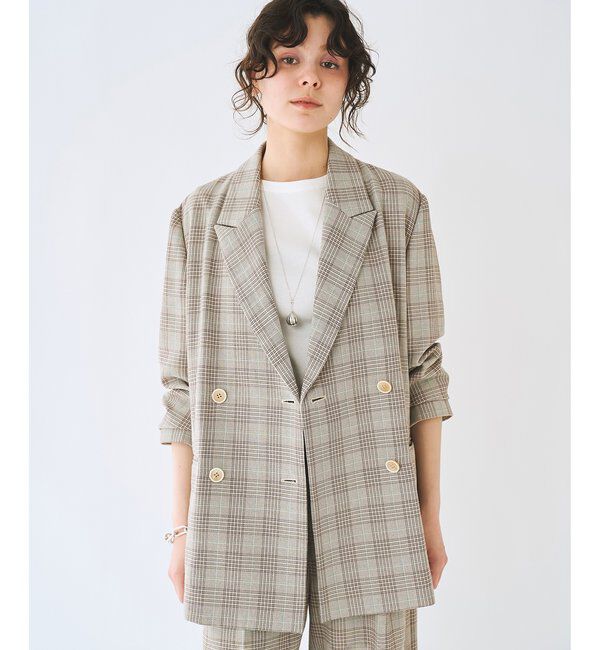  「コットンチェックテーラージャケット」|テーラードジャケット|