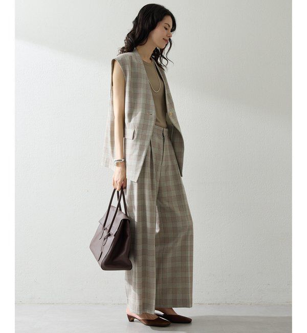  「コットンチェックジレ」|ベスト・ジレ|