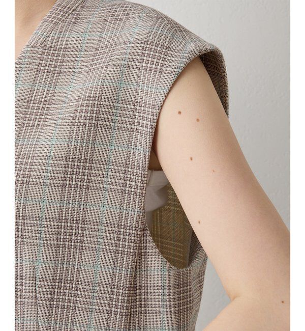  「コットンチェックジレ」|ベスト・ジレ|