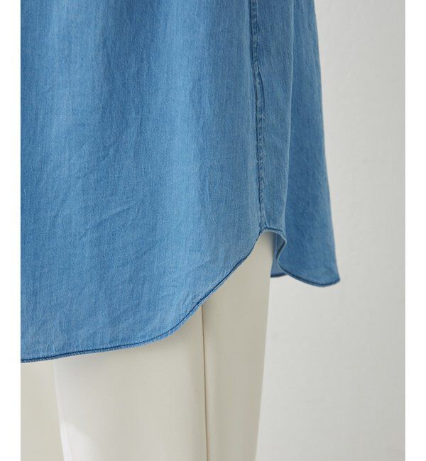 Drawing Numbers「【Drawing Numbers】ソフトデニムボウタイブラウス」|シャツ・ブラウス|