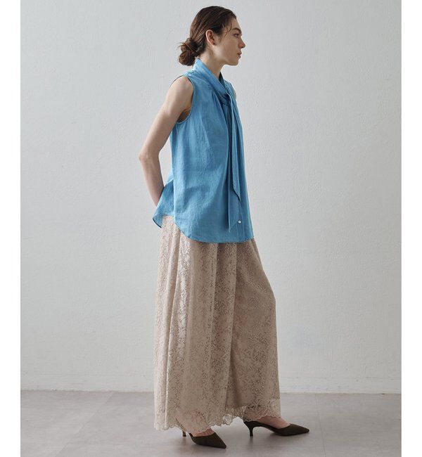 Drawing Numbers「【Drawing Numbers】ソフトデニムボウタイブラウス」|シャツ・ブラウス|