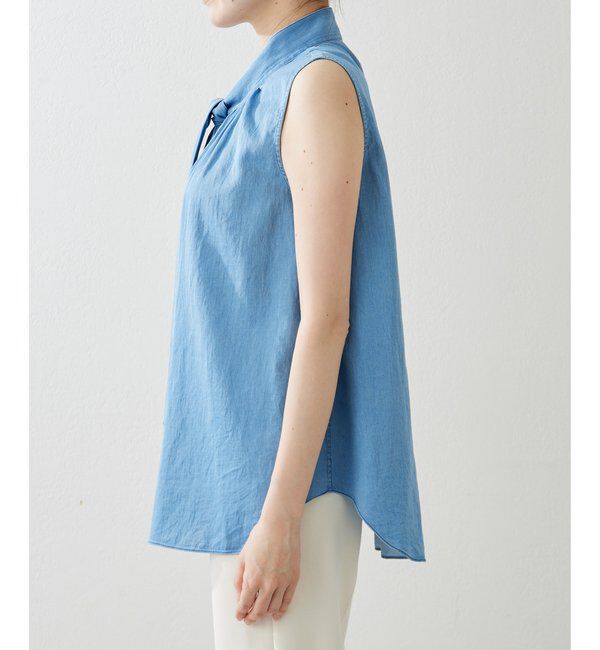 Drawing Numbers「【Drawing Numbers】ソフトデニムボウタイブラウス」|シャツ・ブラウス|