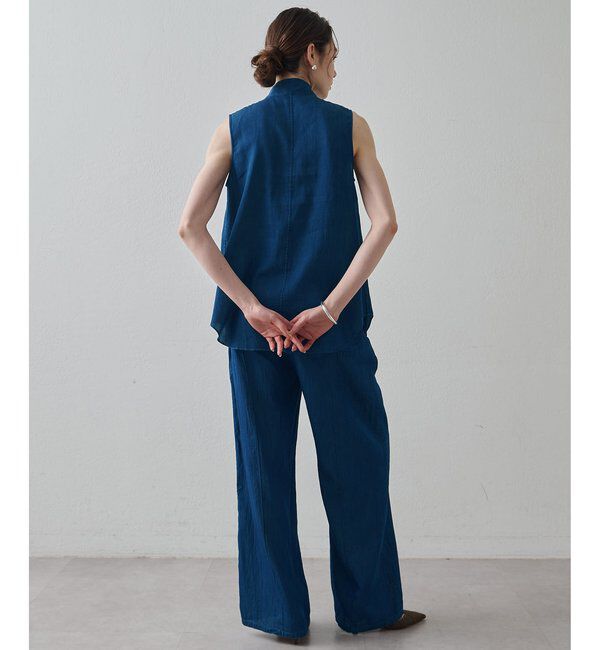 Drawing Numbers「【Drawing Numbers】ソフトデニムボウタイブラウス」|シャツ・ブラウス|