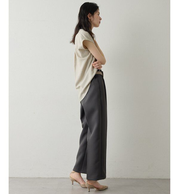 Drawing Numbers「【Drawing Numbers】フェイクリネンフレンチスキッパーブラウス」|シャツ・ブラウス|