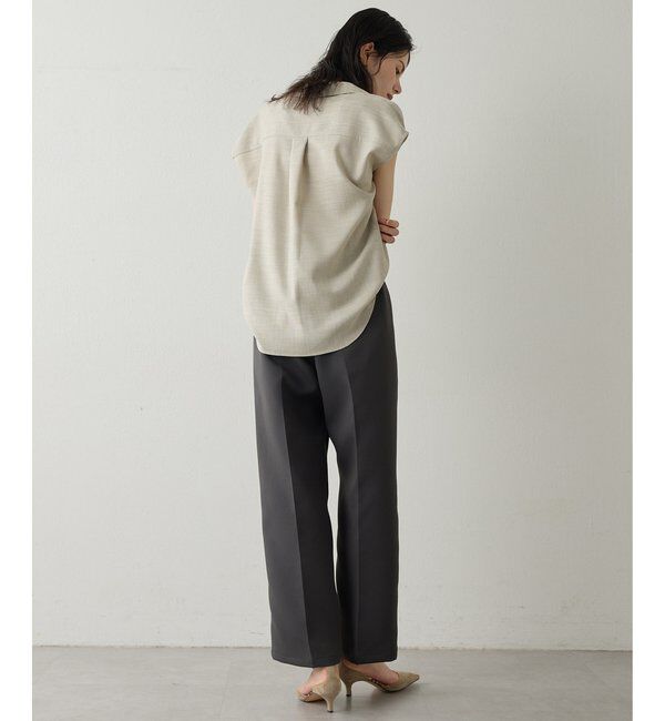 Drawing Numbers「【Drawing Numbers】フェイクリネンフレンチスキッパーブラウス」|シャツ・ブラウス|