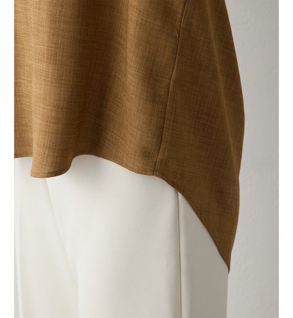 Drawing Numbers「【Drawing Numbers】フェイクリネンフレンチスキッパーブラウス」|シャツ・ブラウス|