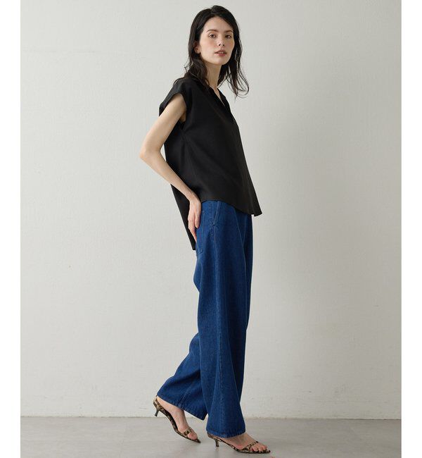 Drawing Numbers「【Drawing Numbers】フェイクリネンフレンチスキッパーブラウス」|シャツ・ブラウス|