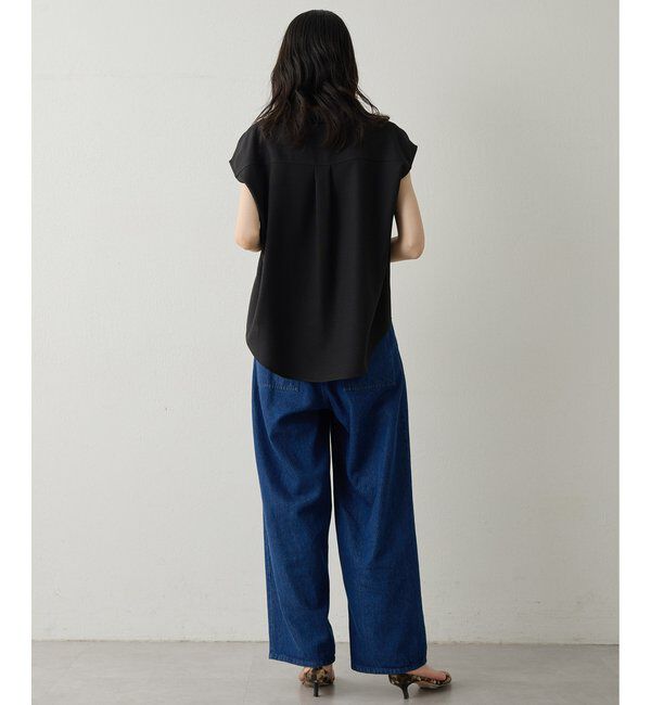 Drawing Numbers「【Drawing Numbers】フェイクリネンフレンチスキッパーブラウス」|シャツ・ブラウス|