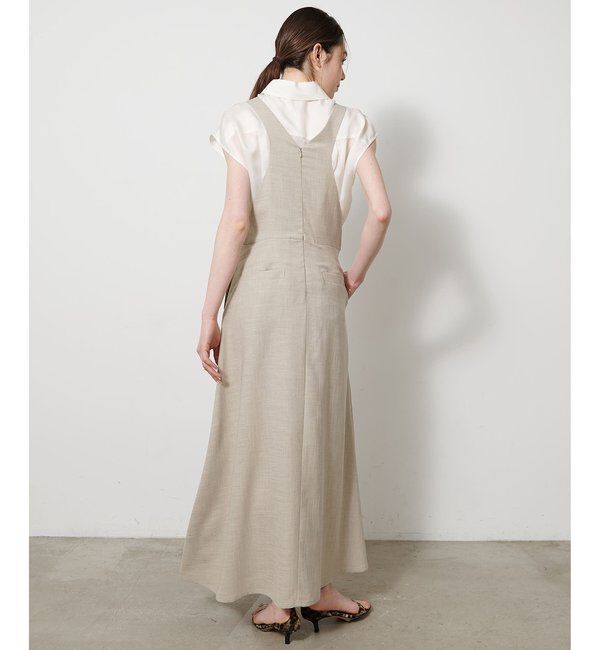 Drawing Numbers「【Drawing Numbers】フェイクリネンサロペットワンピース」|ワンピース|