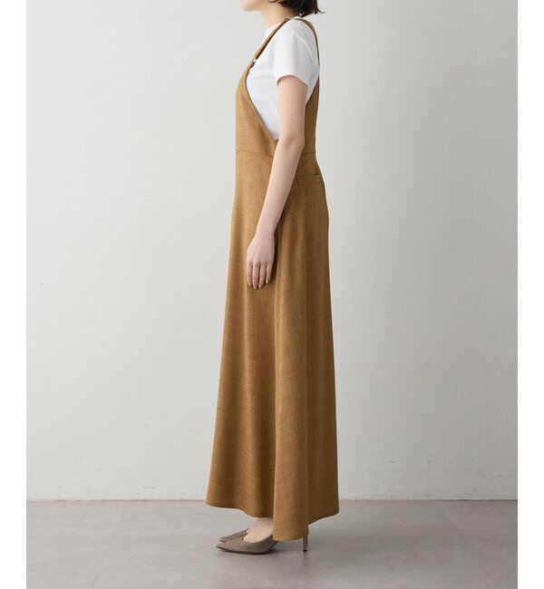 Drawing Numbers「【Drawing Numbers】フェイクリネンサロペットワンピース」|ワンピース|