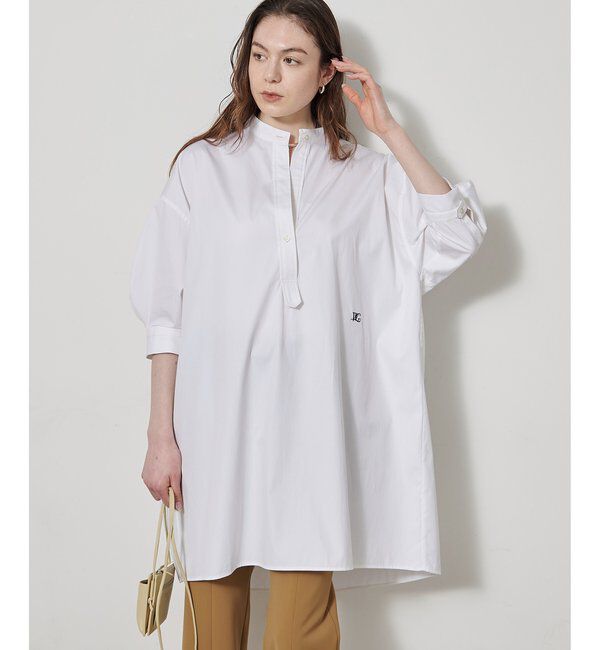  「刺繍チュニックシャツ2」|シャツ・ブラウス|オフホワイト