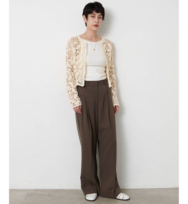 THE PAUSE「＜WEB限定＞【THE PAUSE】タックパンツ」|チノ|