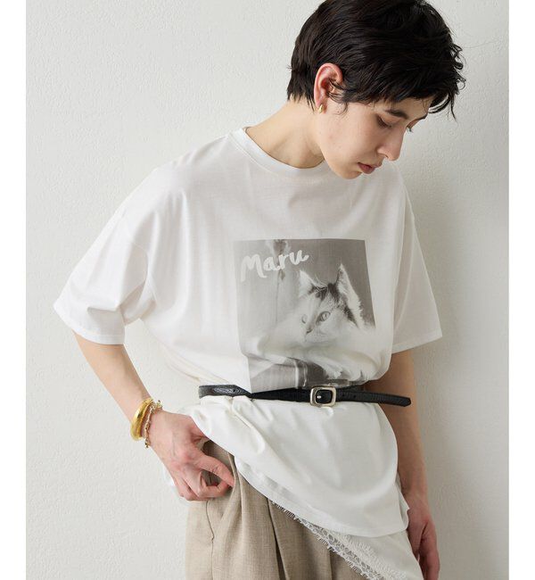 THE PAUSE「【THE PAUSE】CATフォトTシャツ」|Tシャツ・カットソー|