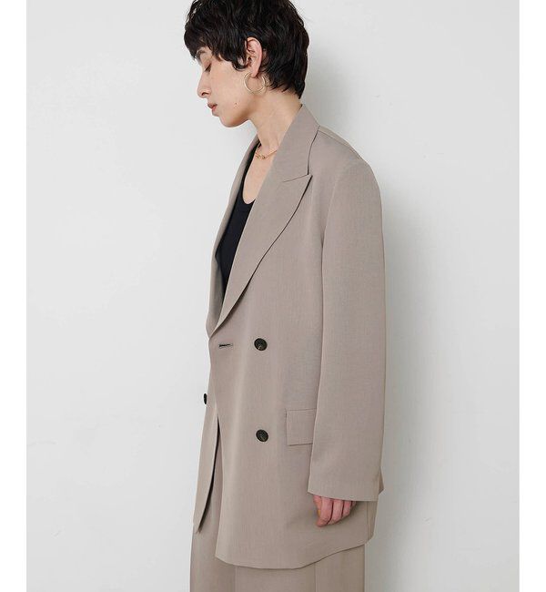  「ツイルダブルブレストジャケット」|テーラードジャケット|