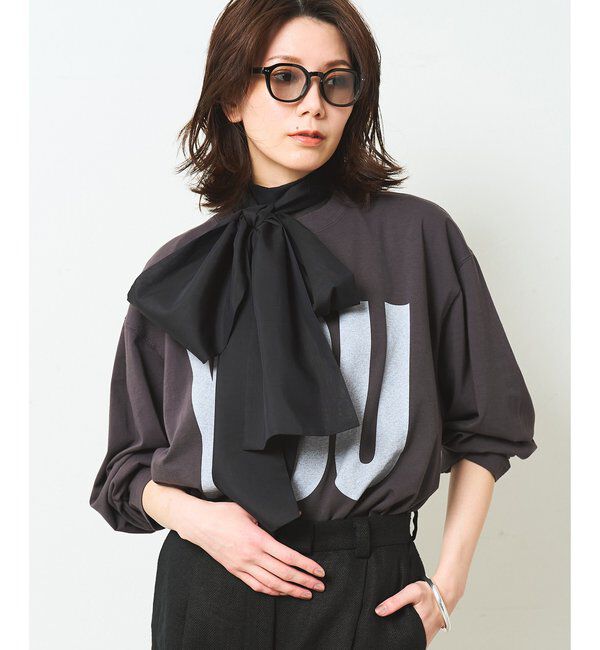  「【KATHARINE HAMNETT】別注YOU ロングスリーブTシャツ」|Tシャツ・カットソー|チャコールグレー