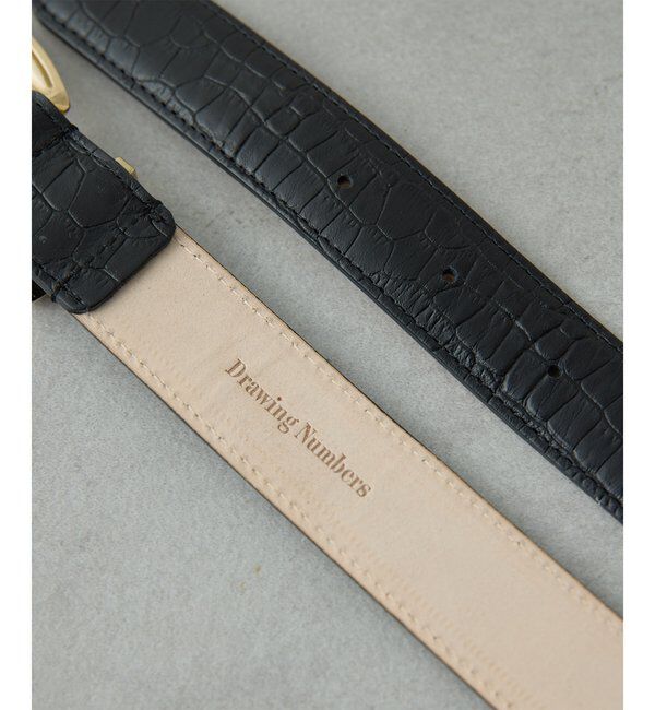 Drawing Numbers「【Drawing Numbers】スクエアバックルベルトクロコエンボス」|ベルト|