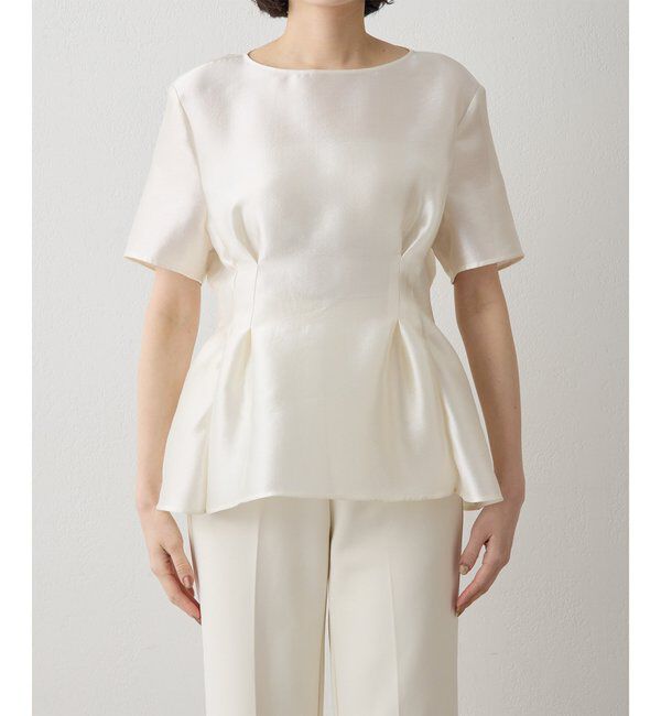  「《4/2追加スタート》【インフルエンサーコラボ】オーガンジーペプラムブラウス」|シャツ・ブラウス|