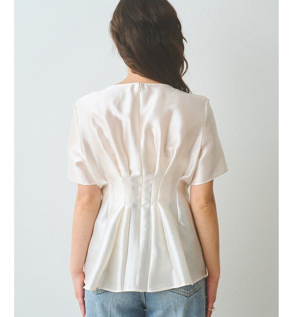  「《4/2追加スタート》【インフルエンサーコラボ】オーガンジーペプラムブラウス」|シャツ・ブラウス|