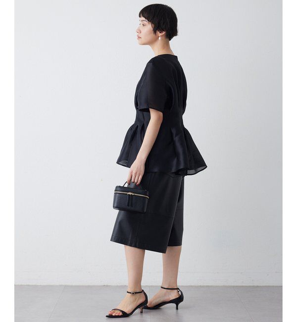  「《4/2追加スタート》【インフルエンサーコラボ】オーガンジーペプラムブラウス」|シャツ・ブラウス|