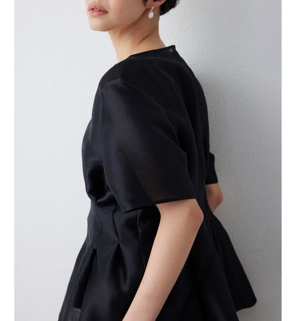  「《4/2追加スタート》【インフルエンサーコラボ】オーガンジーペプラムブラウス」|シャツ・ブラウス|