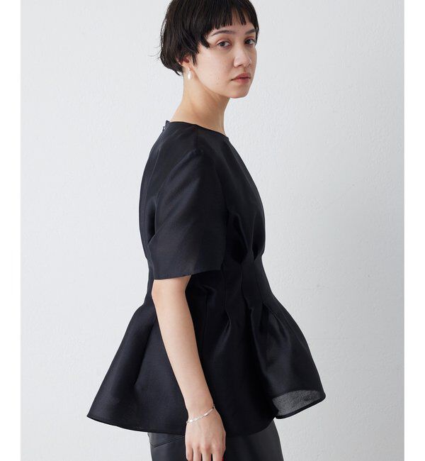  「《4/2追加スタート》【インフルエンサーコラボ】オーガンジーペプラムブラウス」|シャツ・ブラウス|