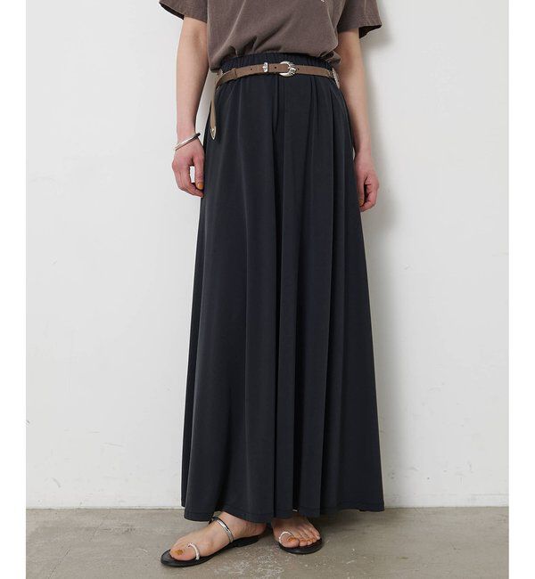  「フィブリル天竺ギャザースカート」|スカート|ブラック