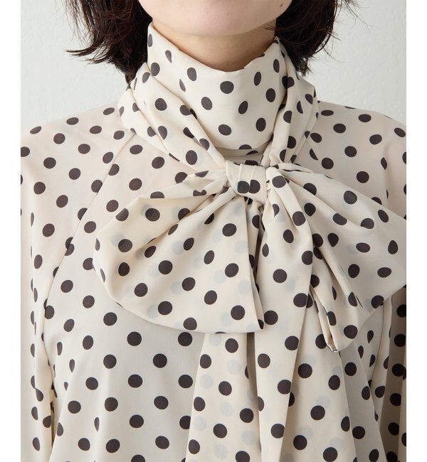  「ドットボウタイブラウス」|シャツ・ブラウス|
