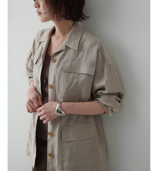  「リネンポケットジャケット」|テーラードジャケット|
