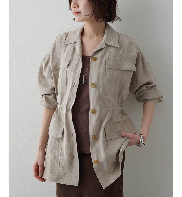  「リネンポケットジャケット」|テーラードジャケット|