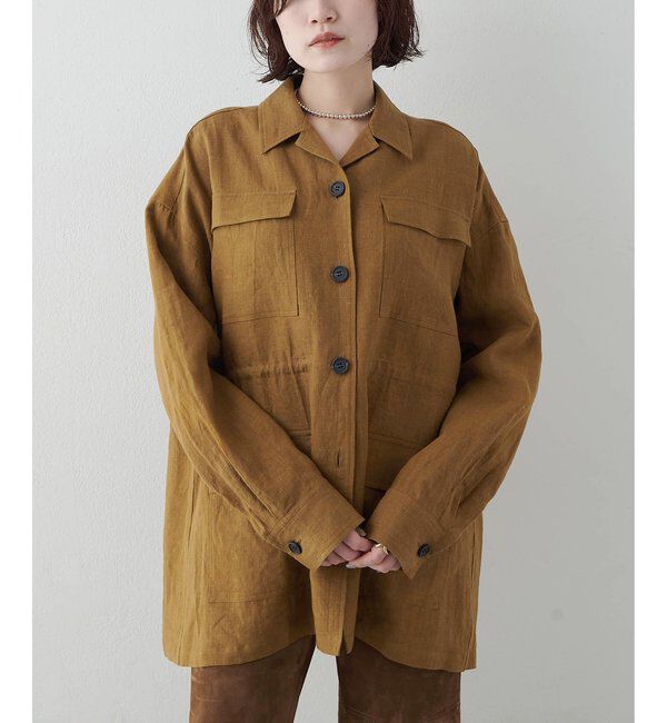  「リネンポケットジャケット」|テーラードジャケット|