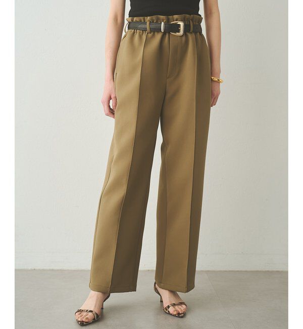  「【Drawing Numbers】トリプルクロスドロストワイドパンツ」|チノ|カーキ