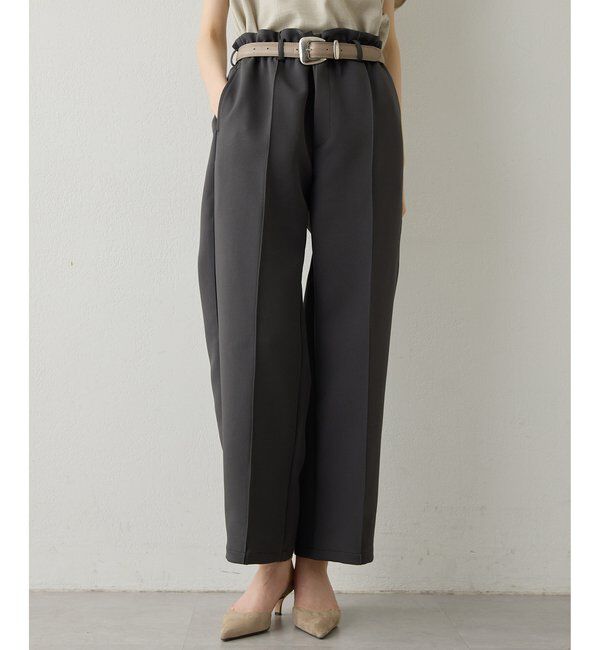  「【Drawing Numbers】トリプルクロスドロストワイドパンツ」|チノ|グレー