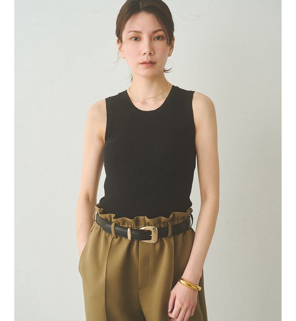 「【Drawing Numbers】リブニットタンク」|ニット・セーター|ブラック