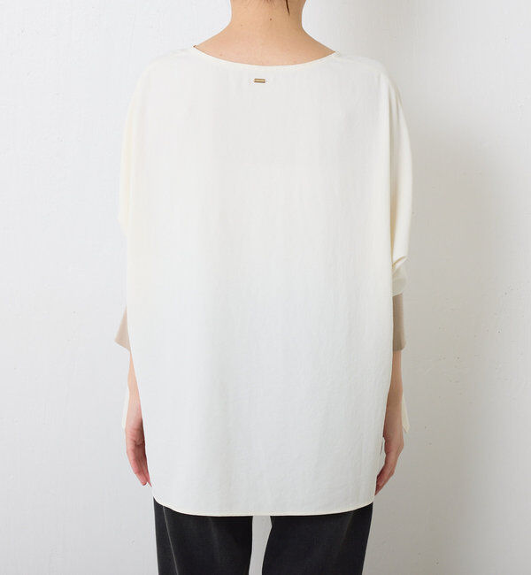  「《高機能/オールシーズン着られる》ジャージ袖リブブラウス」|シャツ・ブラウス|