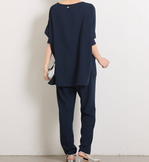  「《高機能/オールシーズン着られる》ジャージ袖リブブラウス」|シャツ・ブラウス|