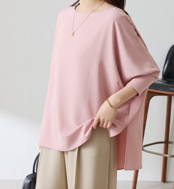  「《高機能/オールシーズン着られる》ジャージ袖リブブラウス」|シャツ・ブラウス|