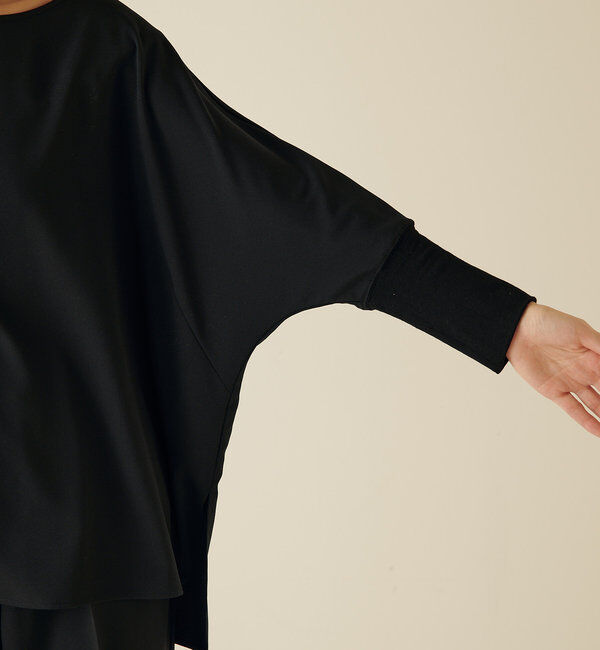  「《高機能/オールシーズン着られる》ジャージ袖リブブラウス」|シャツ・ブラウス|