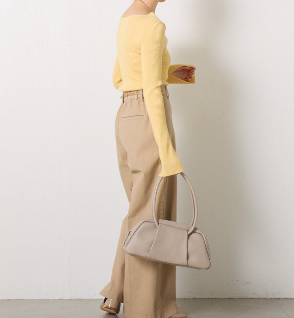  「デザインネックリブニット」|ニット・セーター|