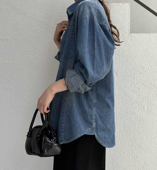  「ボウタイデニムシャツ」|シャツ・ブラウス|