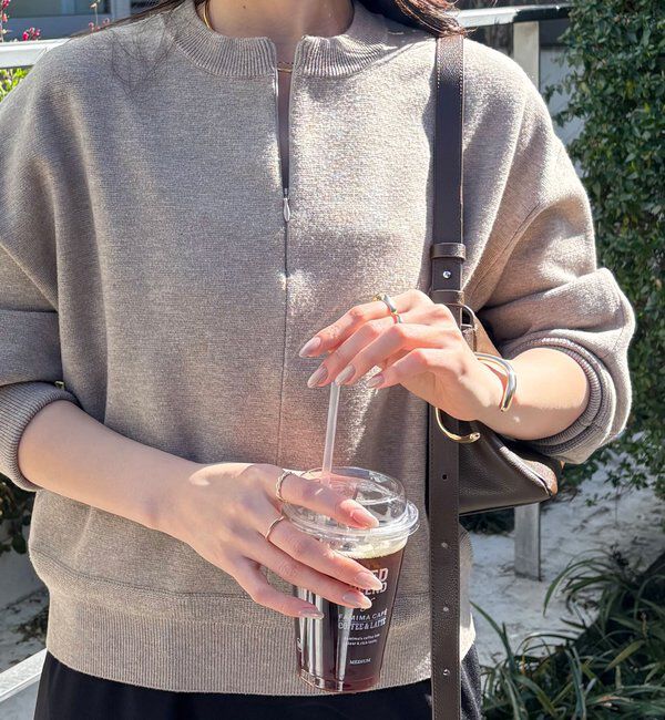  「《総売上数1.6万枚突破！》ジップスウェットライクニット」|ニット・セーター|