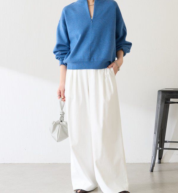  「《総売上数1.6万枚突破！》ジップスウェットライクニット」|ニット・セーター|