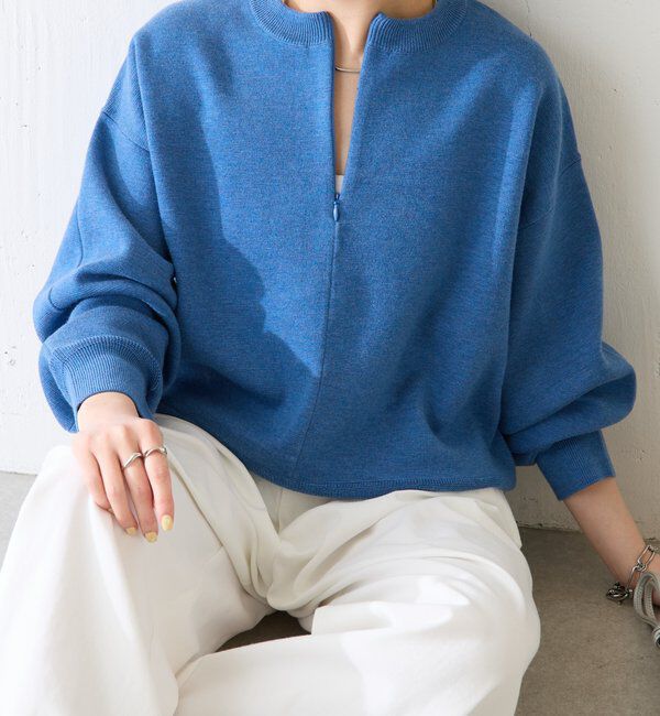  「《総売上数1.6万枚突破！》ジップスウェットライクニット」|ニット・セーター|