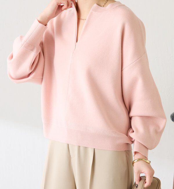  「《総売上数1.6万枚突破！》ジップスウェットライクニット」|ニット・セーター|