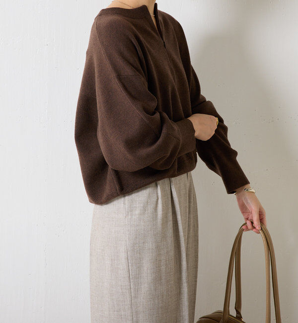  「《総売上数1.6万枚突破！》ジップスウェットライクニット」|ニット・セーター|