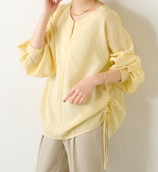  「《人気アイテム再販売！》ジップドロストブラウス」|シャツ・ブラウス|