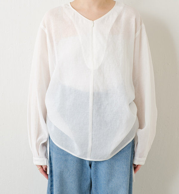  「《人気アイテム再販売！》ジップドロストブラウス」|シャツ・ブラウス|