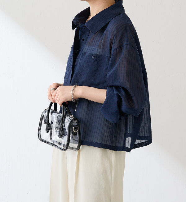  「シアーストライプショートシャツ」|シャツ・ブラウス|